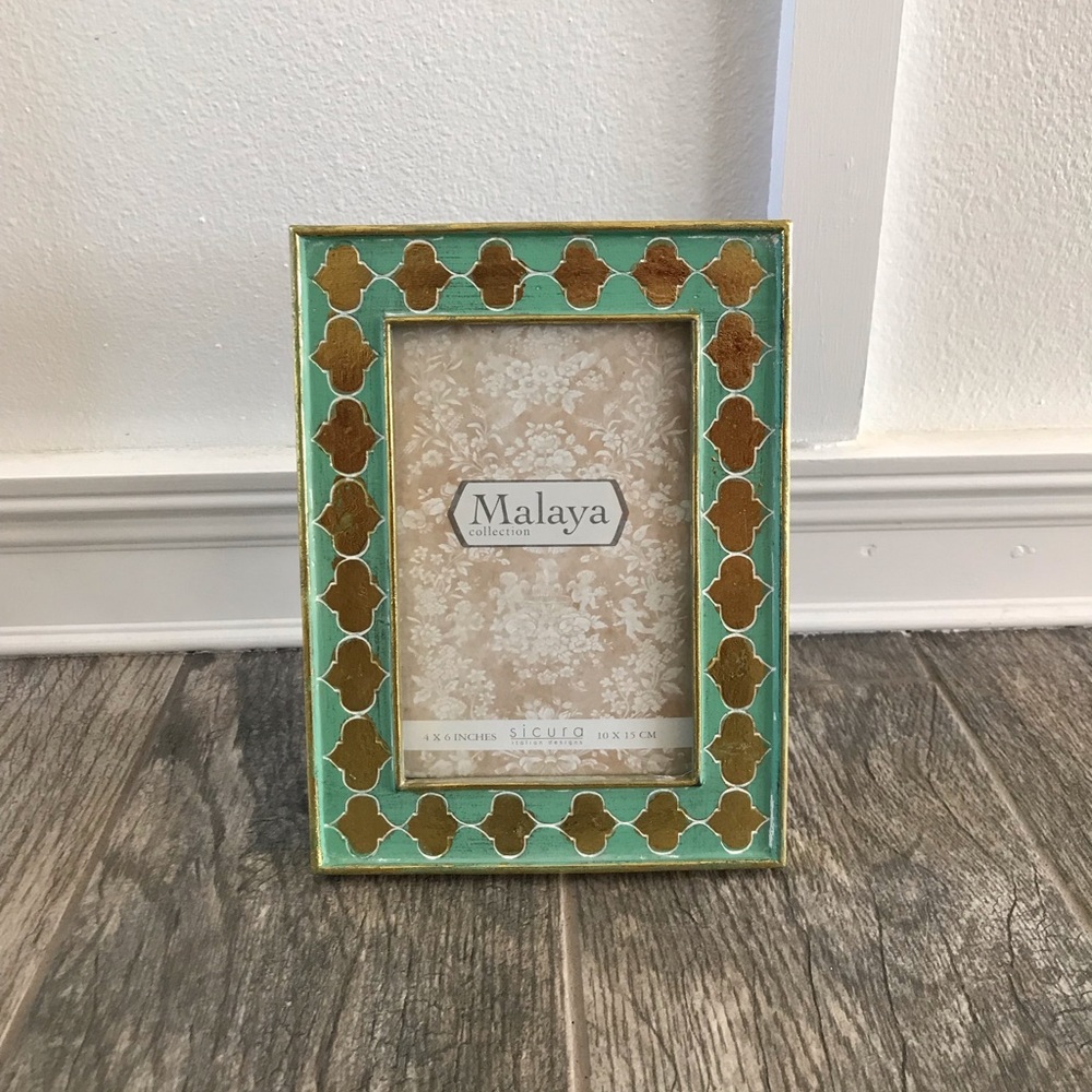 Turquoise and Gold Bohemian Picture Frame